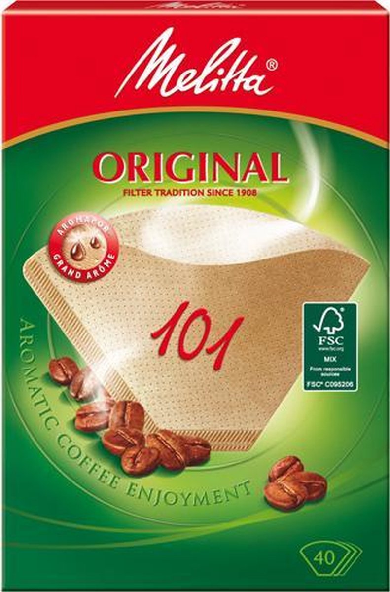 Melitta koffielfilters 101 met 40 filters in 1 verpakking
