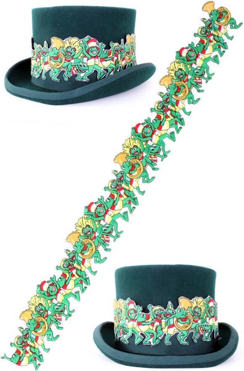 Applicatie kikker polonaise / hoedenband 65 cm