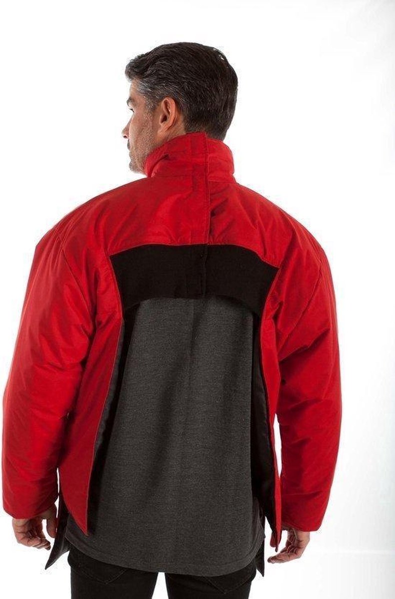 Rolstoeljas winter | Rolstoeljassen & Rolstoelponcho's | Aangepaste jas rolstoel | Rood | XXL