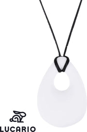 Bijtketting - Kauwketting | Druppel Wit | Bijtspeelgoed voor jongens en meisjes