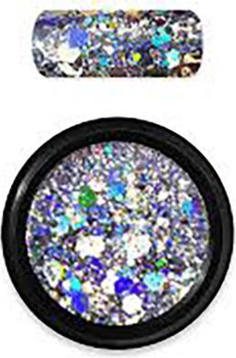 Moyra - holo glitter mix - No. 01 zilver