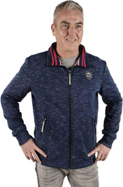 BJØRNSON Gebreid Vest 4 Seizoenen Heren Donkerblauw Melange - Maat 3XL - PONTUS
