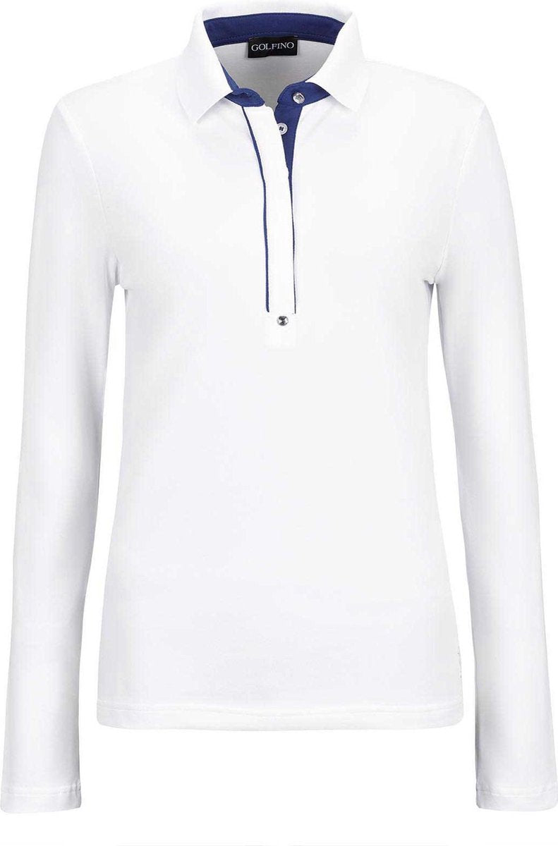 Golfino Dames ST Polo Longsleeve Wit