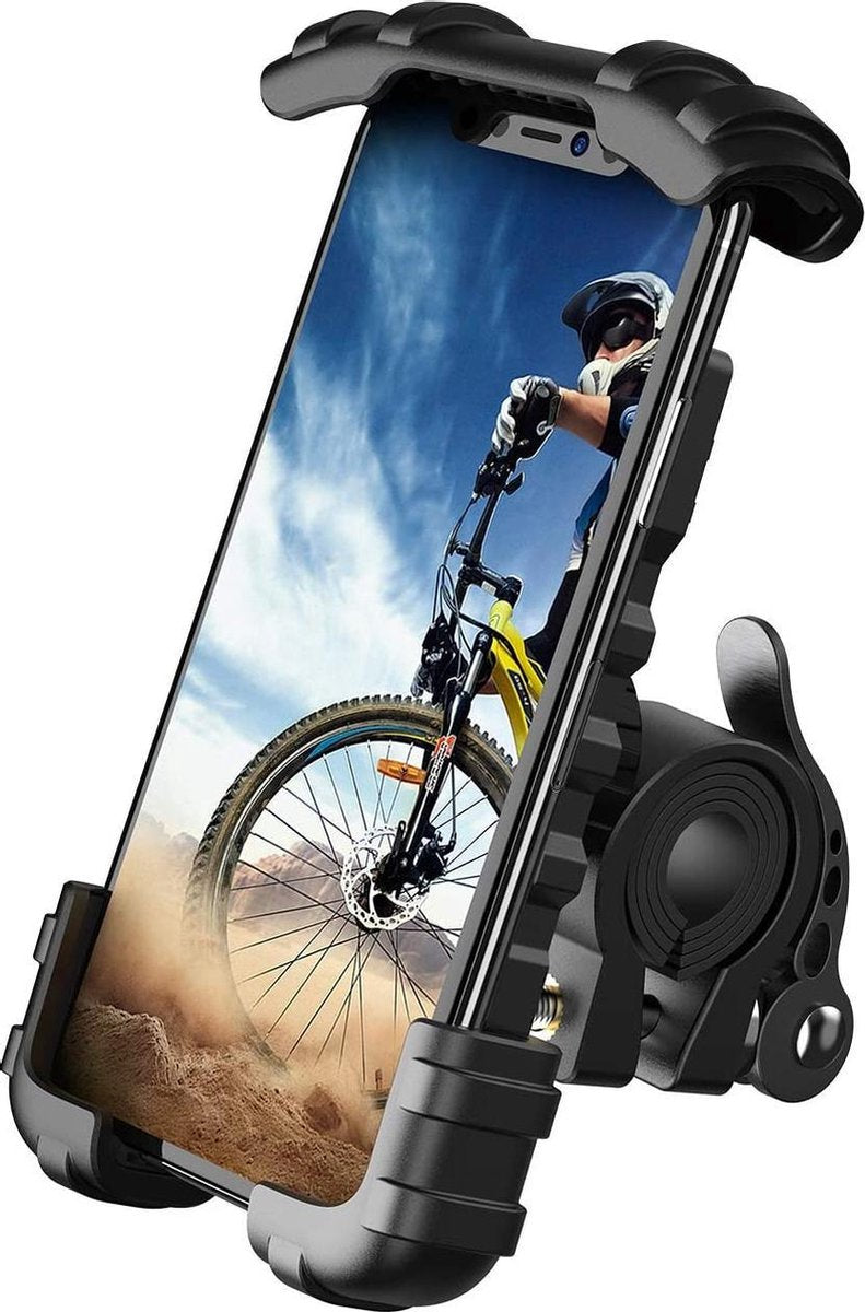 Telefoonhouder | Fiets | Universeel | Draaibaar | Zwart | Stevig | Schokbestendig
