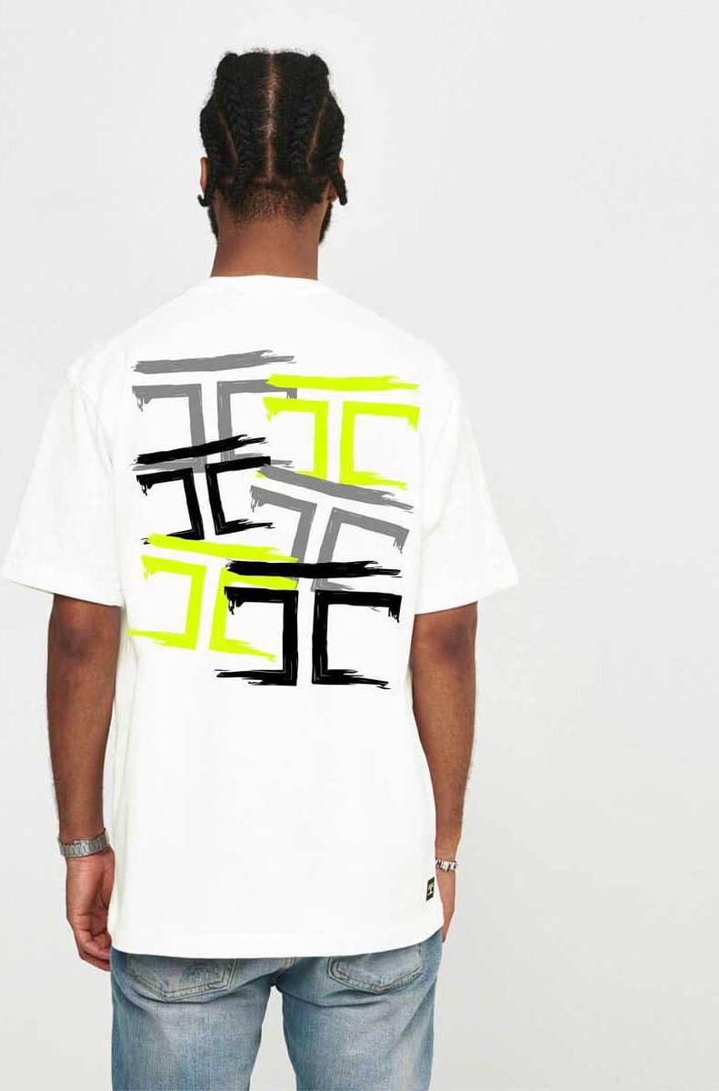 JORCUSTOM AllOver Loose Fit T-Shirt - Wit - Volwassenen - Maat XL