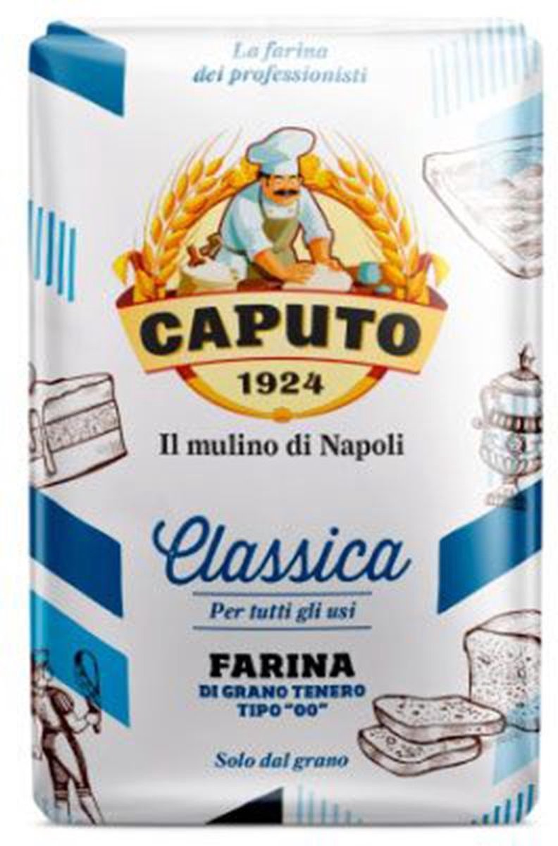Caputo Classica bloem voor brood 5x 1kg | Napolitaanse brood Maken | Zelf brood bakken | Deegmix Voor De broodmachine | Ovenbrood | Brood Oven | Kookgerei | Vegan