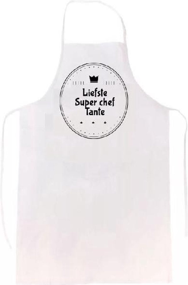 Liefste super chef tante keukenschort | verassing - feestdag - verjaardag - geschenk - gift - kado - cadeau - barbeque - barbecue - chefkok - keuken - schort - eten - bbq - vlees - familie