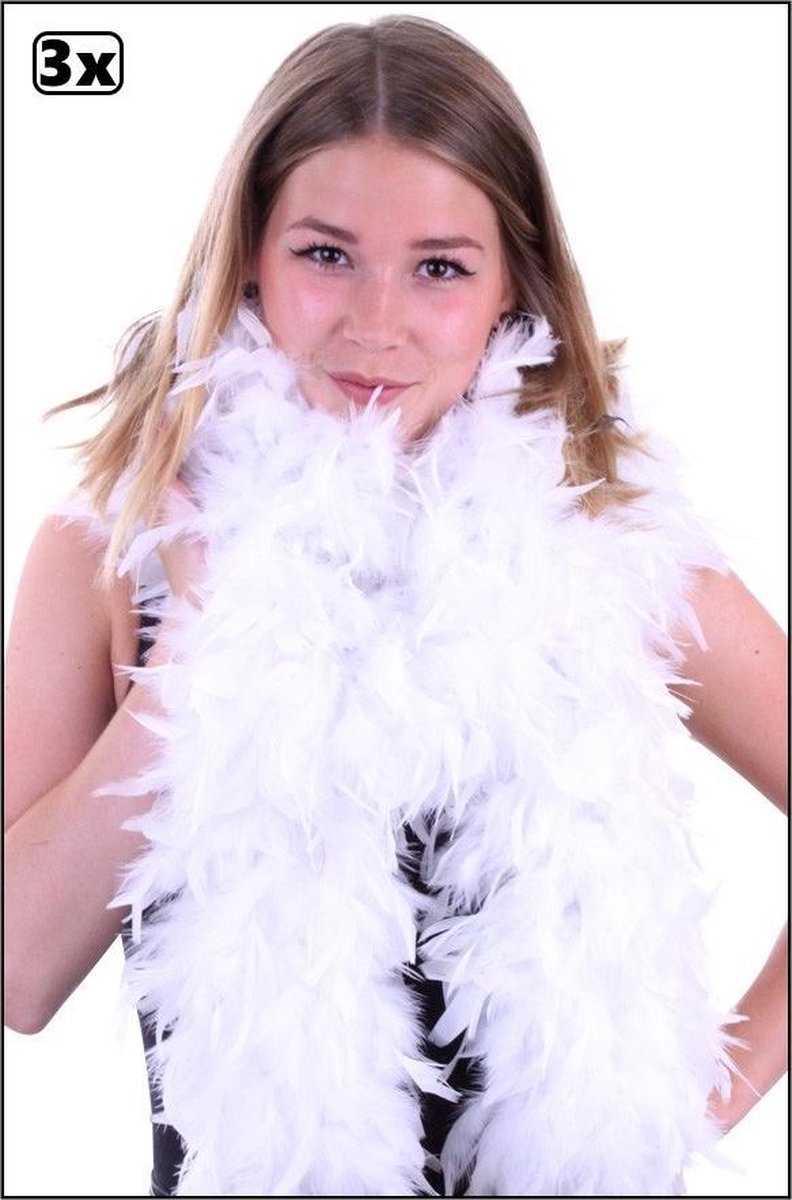 3x Boa wit 180 cm./150 gr.