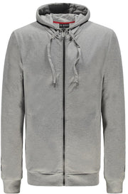 Re-Born Capuchon Trui Met Rits Lange Mouw Heren - Grijs - Maat XL