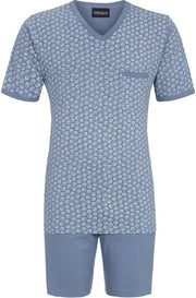 Ringella heren shortama - 9241339 - licht blauw schelpen - 58