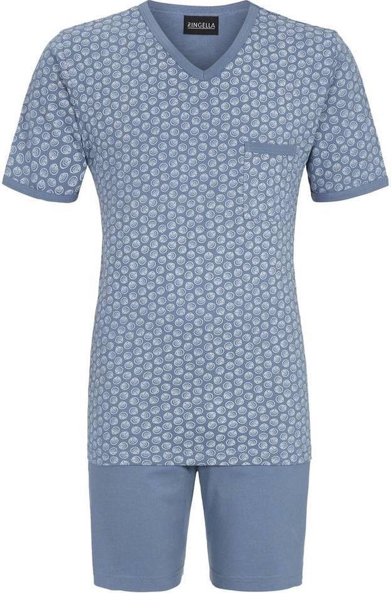 Ringella heren shortama - 9241339 - licht blauw schelpen - 58