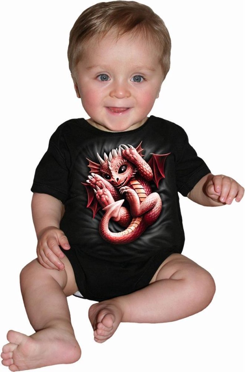 Spiral Romper baby -M- WHELP Zwart