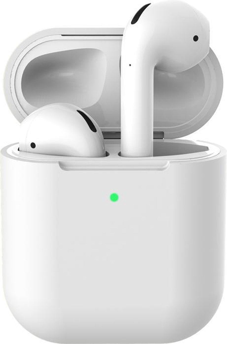 Beschermhoes voor Apple Airpods - Wit - Siliconen case geschikt voor Apple Airpods 1 & 2