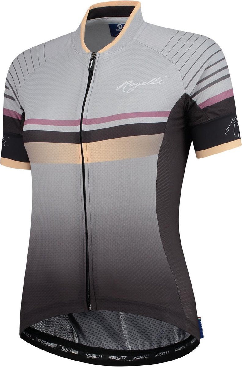 Rogelli Impress Fietsshirt - Maat S  - Vrouwen - grijs/goud/zwart