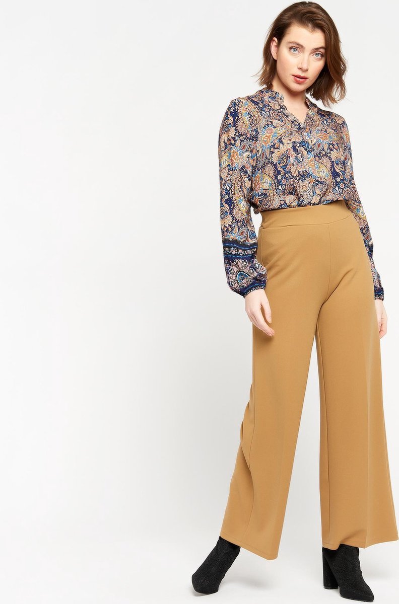 Blouse met kleurrijk bloemenpatroon - Marine Blauw