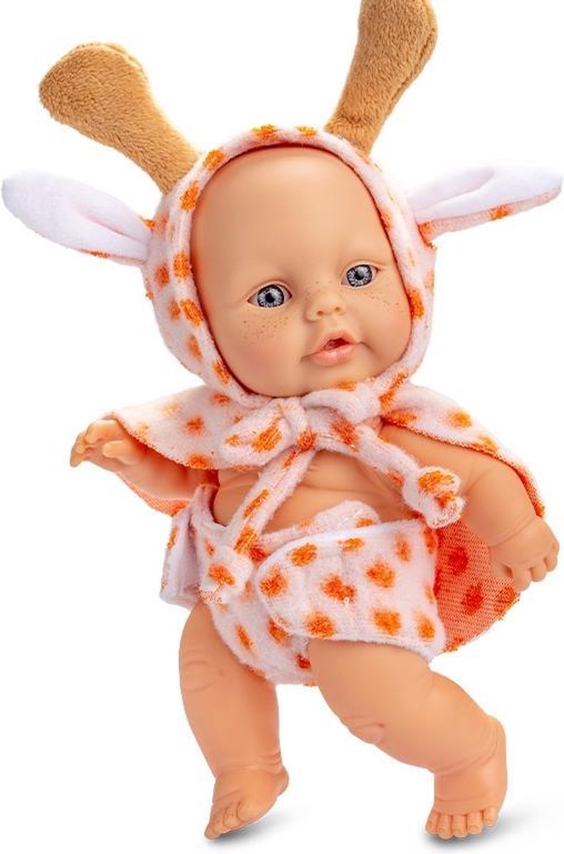 Berjuan Babypop Junior Pluche 24 Cm Wit/oranje