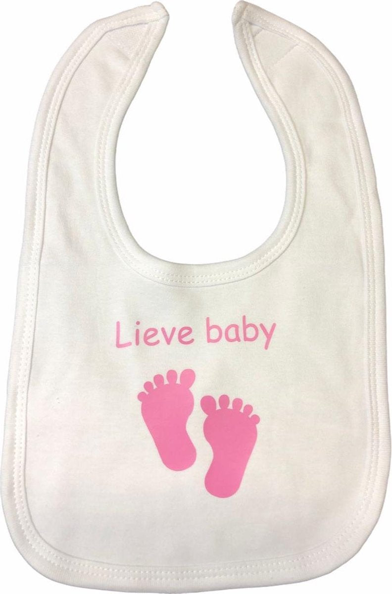 Soft Touch Slabber Lieve Baby Meisjes 33 Cm Katoen Wit/roze
