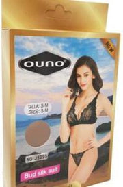 Ouno – Sexy lingerie set – 2 parts – size S/M – Black –  gave Cadeaubox – j5295