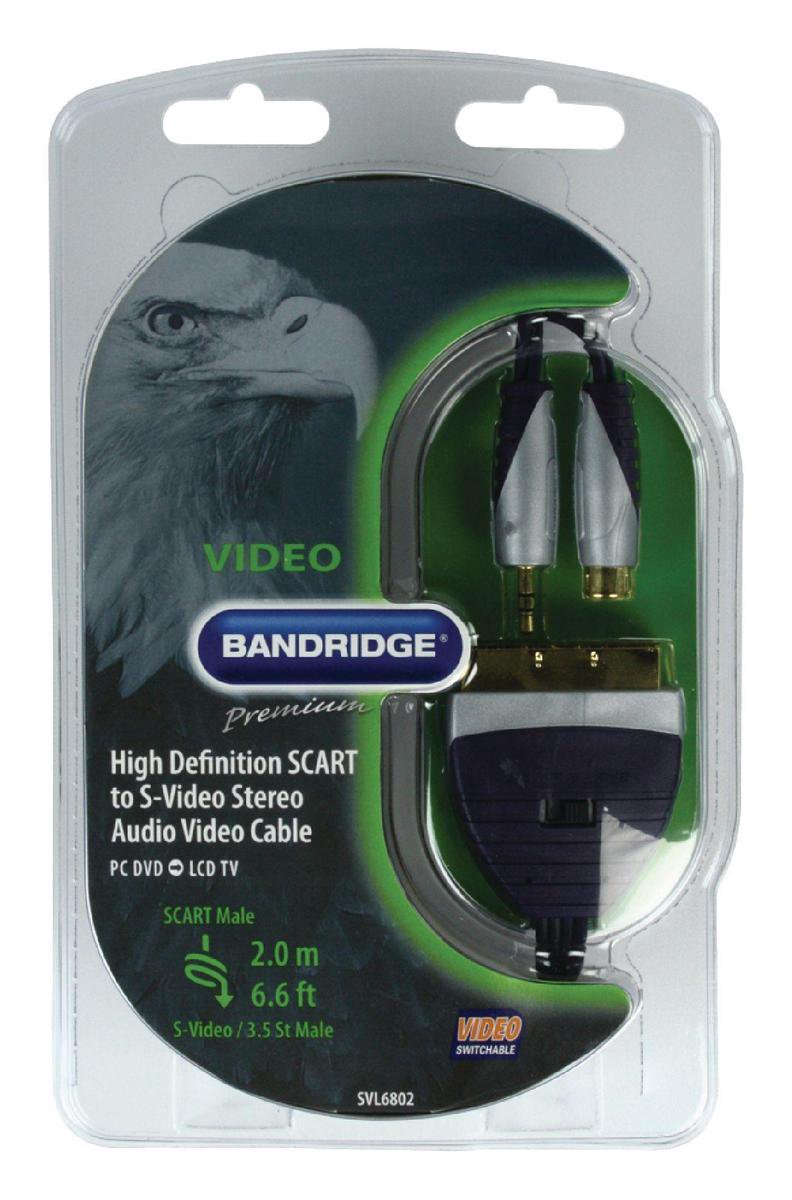 Bandridge - S-Video naar Scart Kabel - 2 meter