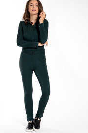 Groene Jumpsuit van Je m'appelle - Dames - Travelstof - Maat 2XL - 2 maten beschikbaar