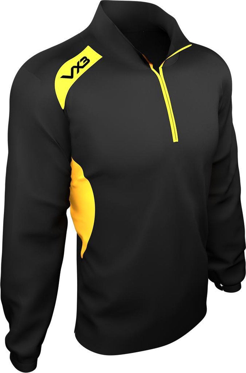 VX3 Team Tech Half Zip Train Jacket Pique Black/Amber SB/ 158