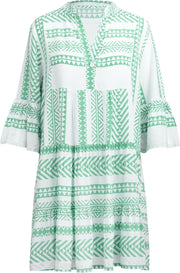 Bohemian tunic dress green