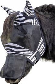 Vliegenmasker Zebra maat (mini)Shetland