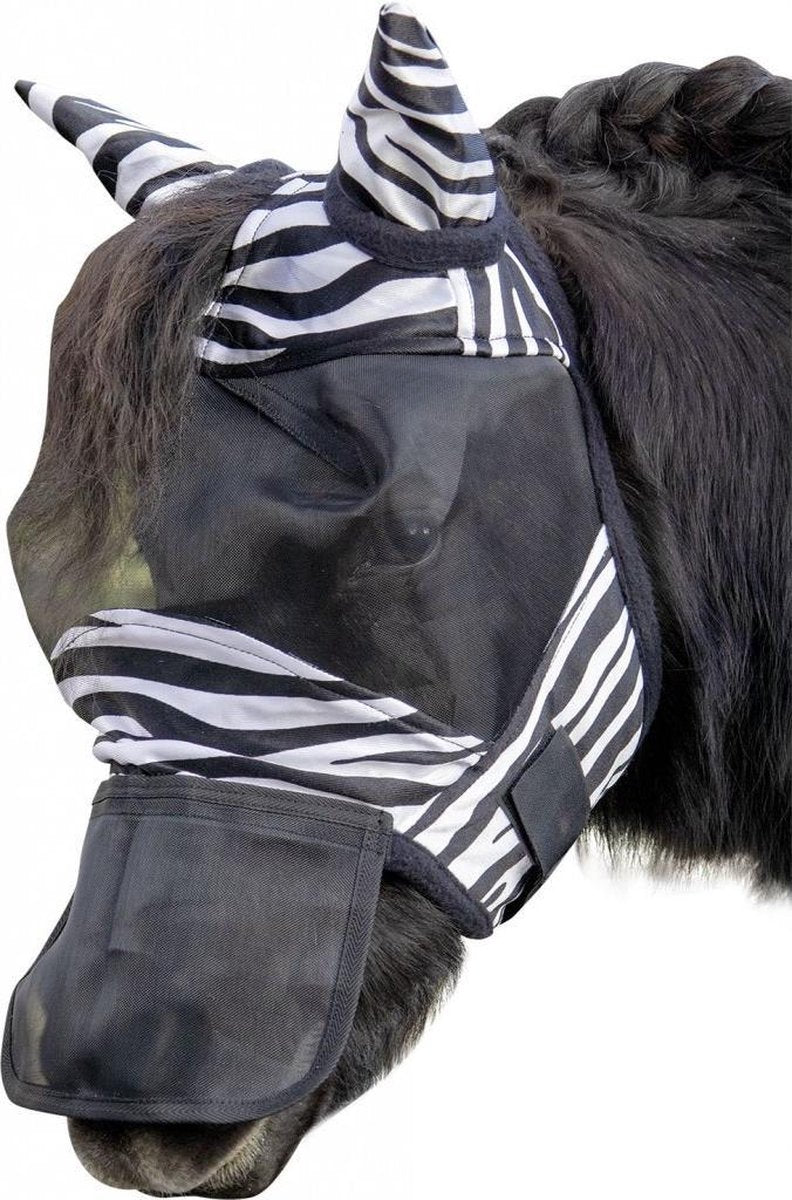 Vliegenmasker Zebra maat (mini)Shetland