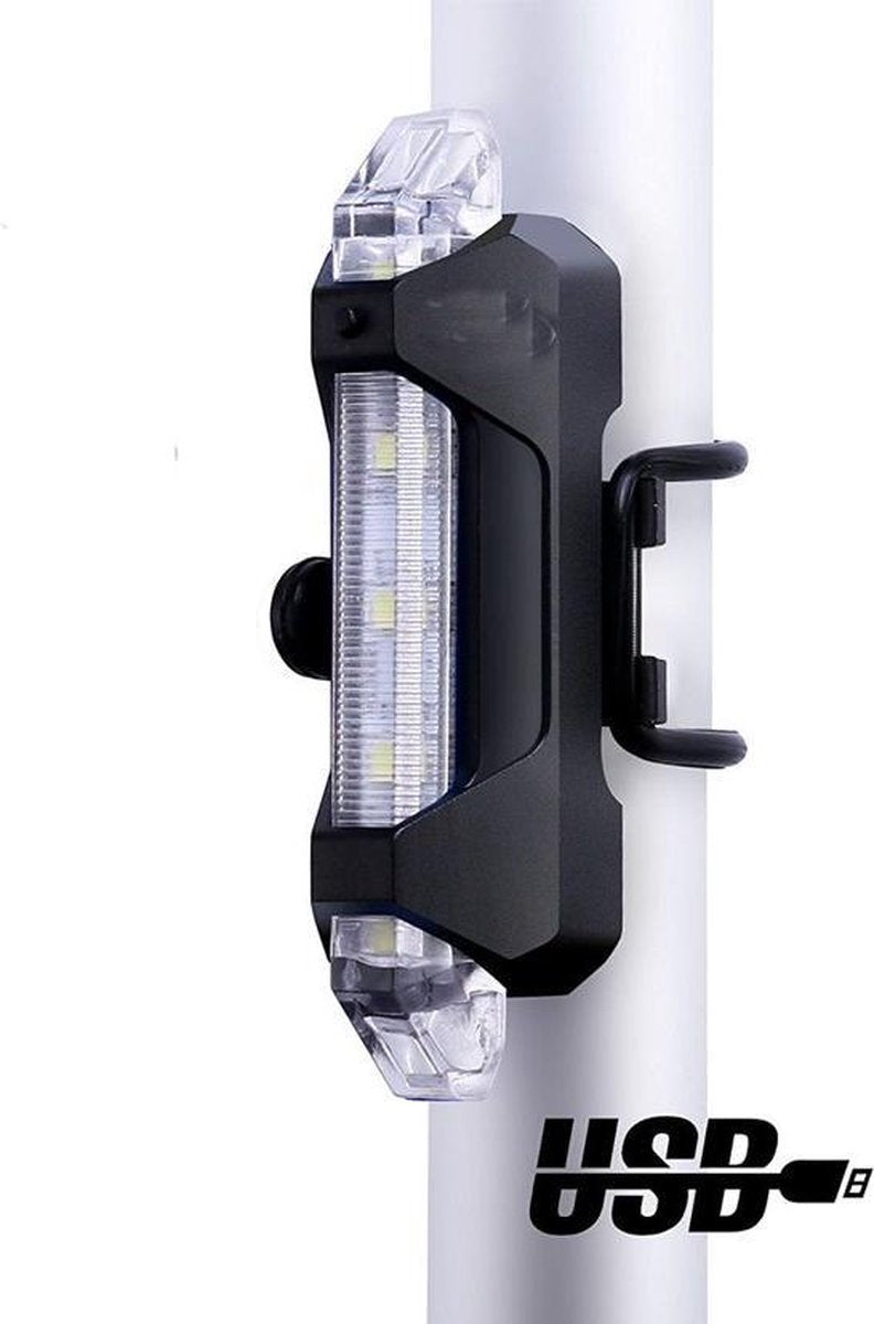 FIETS LED VOORLICHT | KOPLAMP | VERLICHTING | LICHT | USB OPLAADBAAR - WIT