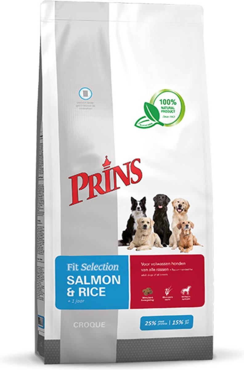 Prins Fit Selection Zalm & Rijst - Hondenvoer - 15 kg