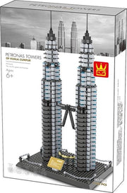 Wange 5213 Architect Petronas Towers - 1160 bouwstenen - Lego Compatibel - Bouwdoos