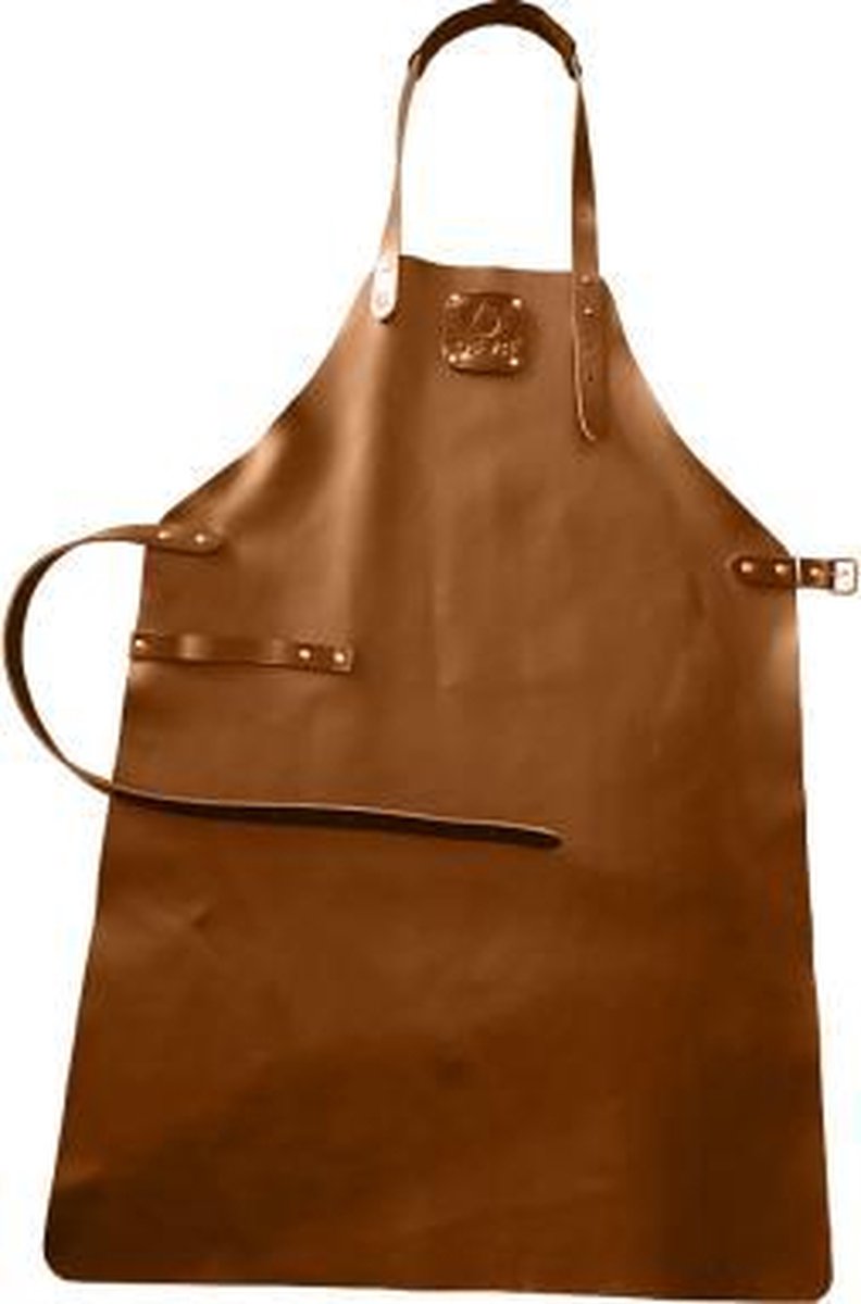 OFYR Leren schort  - BBQ schort - Leren schort- Kookschort bruin