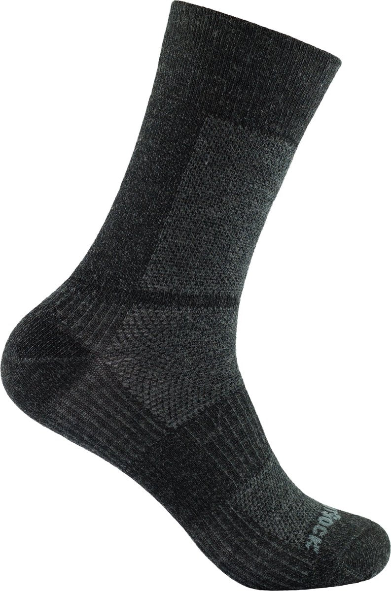 Wrightsock Coolmesh Merino Crew - Donker grijs/Licht grijs - L (41