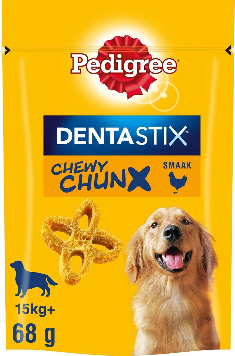 Pedigree Dentastix Chewy Chunx - Maxi -  Kip - Gebitsverzorgende hondensnack - 5x68g