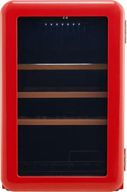 Cavecool Retro Obsidian - Wijnkoelkast - 21 Flessen - 1 Zone - Rood