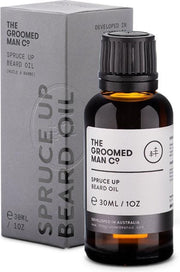 The Groomed Man Co. Spruce Up Beard Oil - Premium Baardolie - Stimuleert Baardgroei - Baard Verzorging Mannen - Olie Geur Spar/Dennenbomen - 30ML