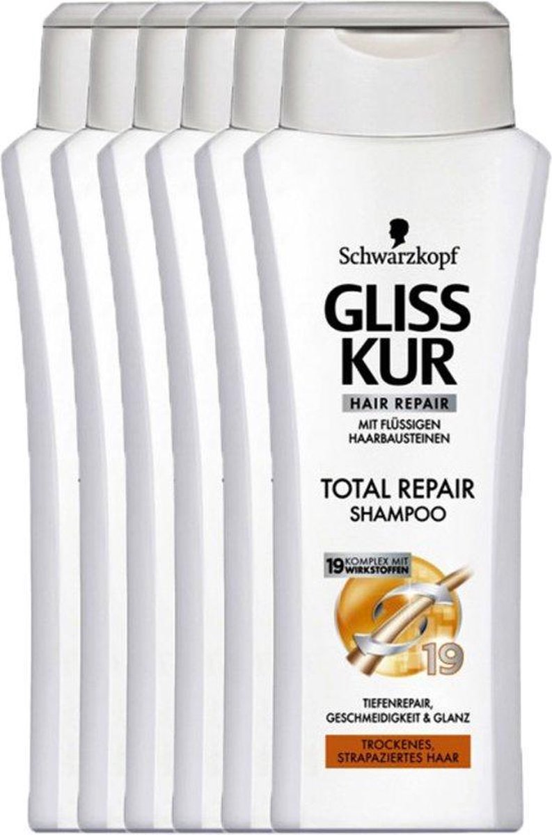 Gliss-Kur Shampoo – Total Repair 6 stuks Voordeelverpakking