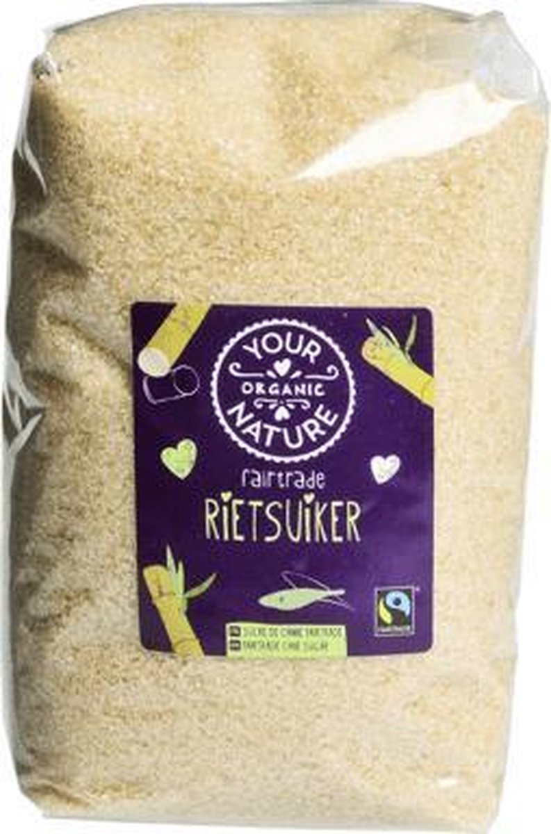 Rietsuiker Fairtrade Your Organic Nature - Zak 1000 gram - Biologisch