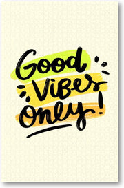 Good Vibes Only Quote - 1000 Stukjes puzzel voor volwassenen - Minimalist - Tekstposters - Inspiratie