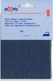 pronty opstrijkbaar reparatiedoek - midden-blauw jeans  - voor reparatie broeken