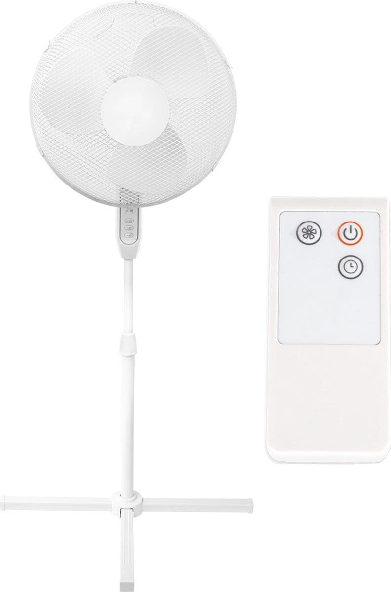 Ventilator - Igory Lunom - Statiefventilator - Afstandsbediening - Staand - Rond - Mat Wit - Kunststof