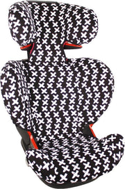 Ukje Hoes voor Maxi-Cosi Rodifix (Airprotect) - Perfect fit - Wit Zwart Kruisje