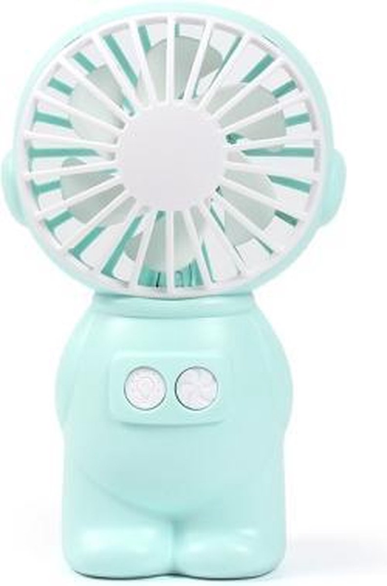 FY040 2 STUKS Draagbare Outdoor USB Handheld Ventilator Desktop Office Mini Nachtlampje Ventilator (Groen)
