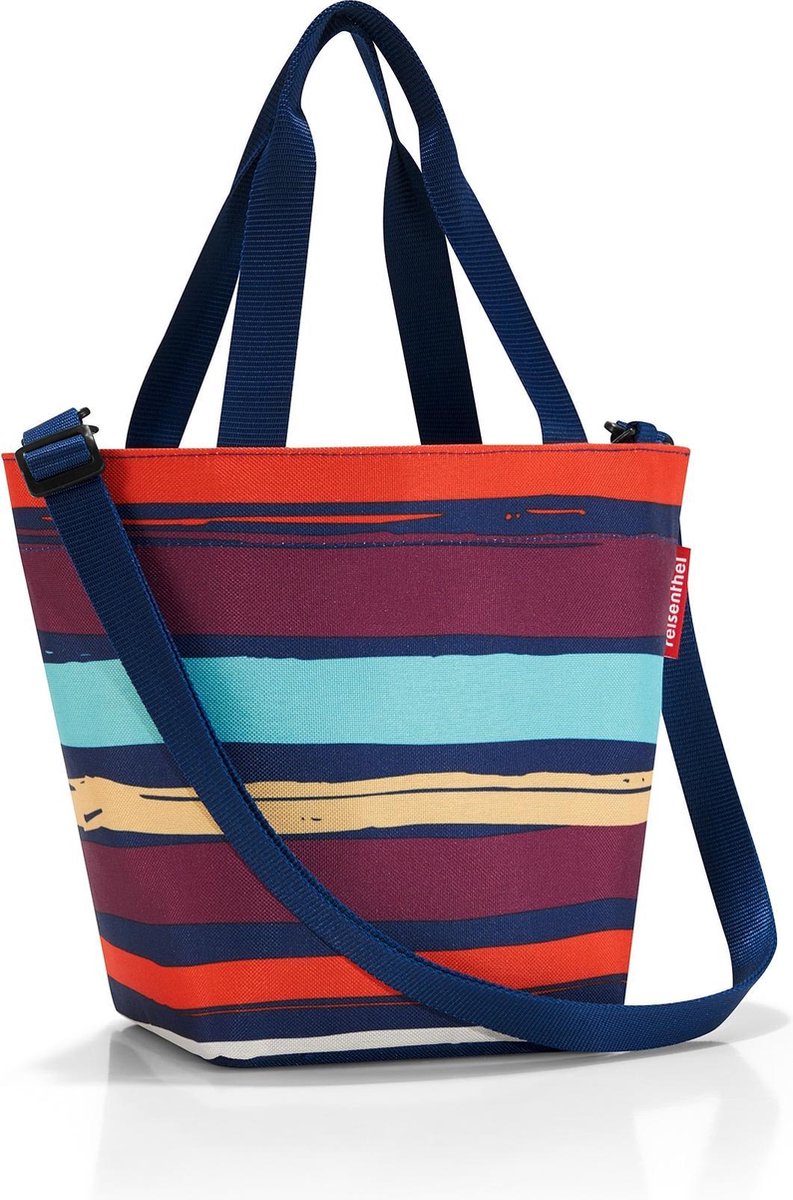 Reisenthel Shopper XS Hand / Schoudertas - Maat XS - Polyester - 4 L - Artist stripes Blauw