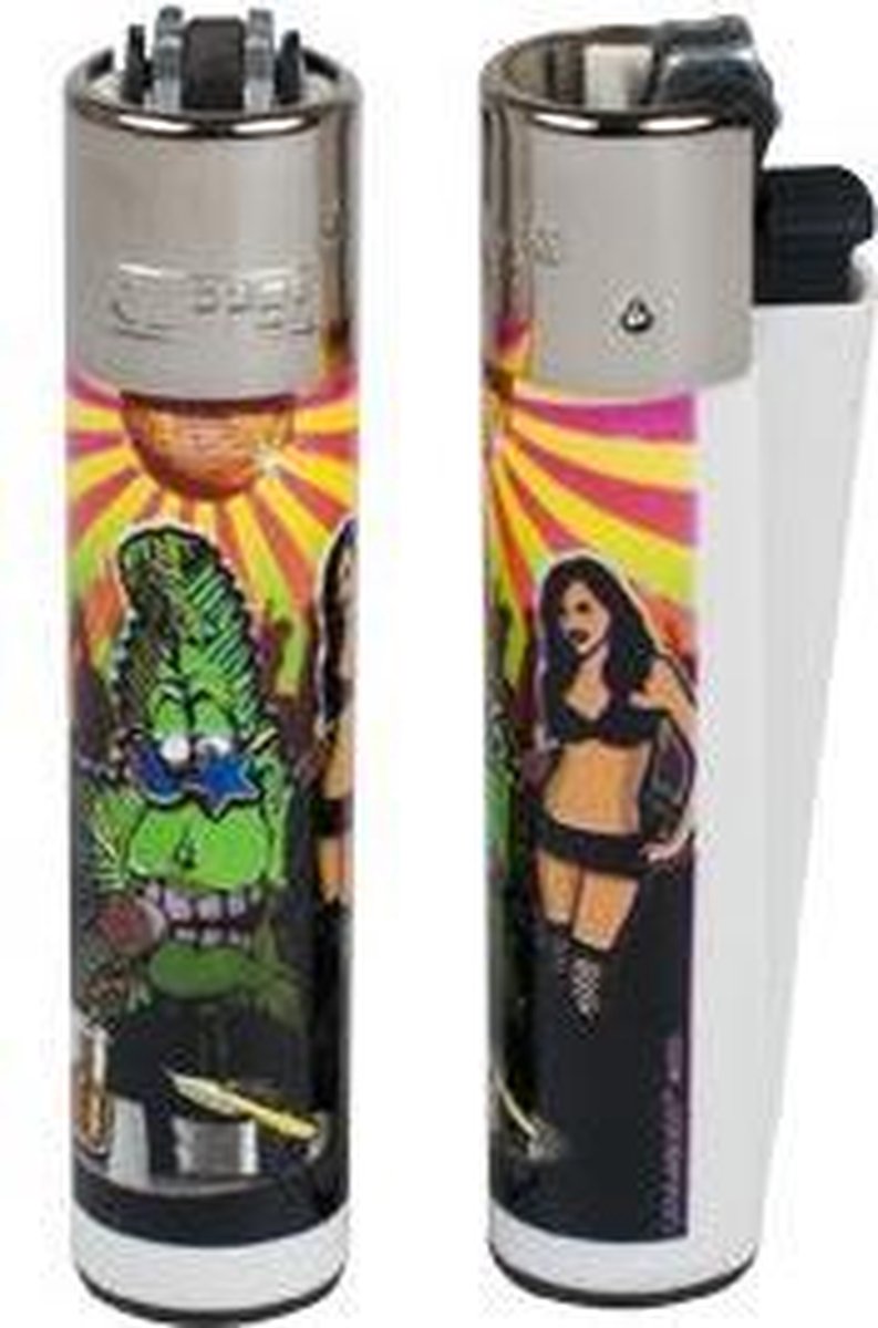 48x clipper cannabuds aansteker - rocket - displayverpakking 48 stuks