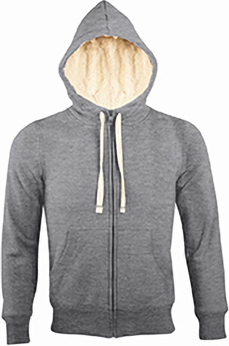 SOLS Sherpa Unisex Zip-Up Hooded Sweatshirt / Hoodie (Grijze Mergel)