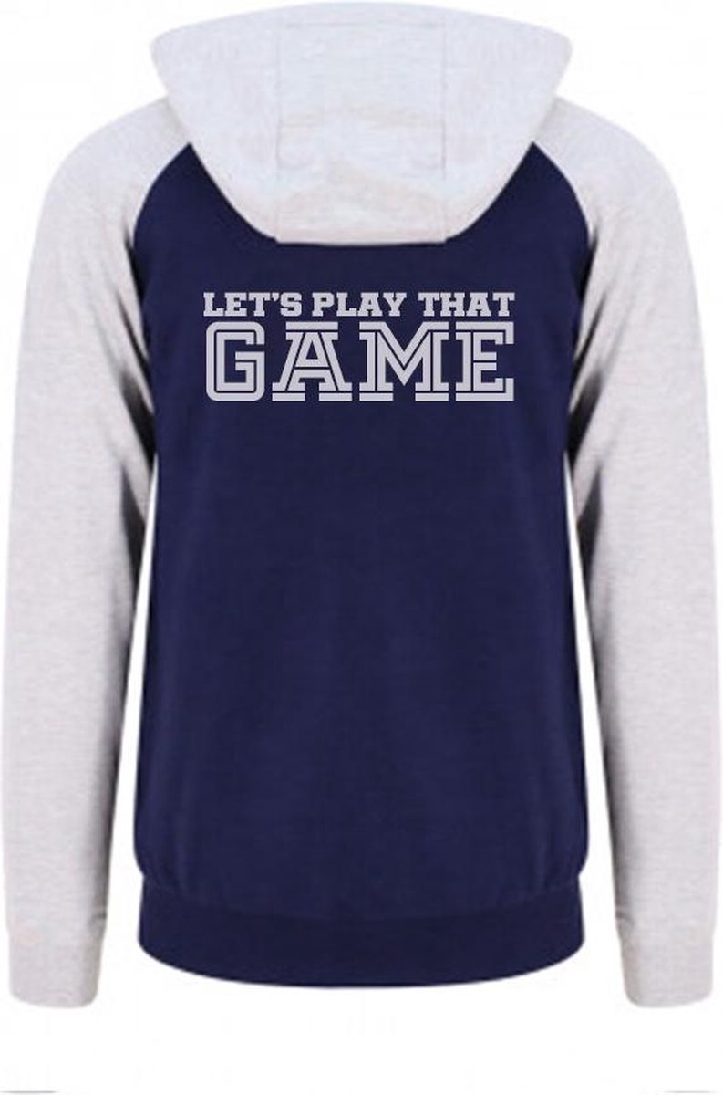Baseball Hoodie met rits Unisex maat L met bedrukking naar wens