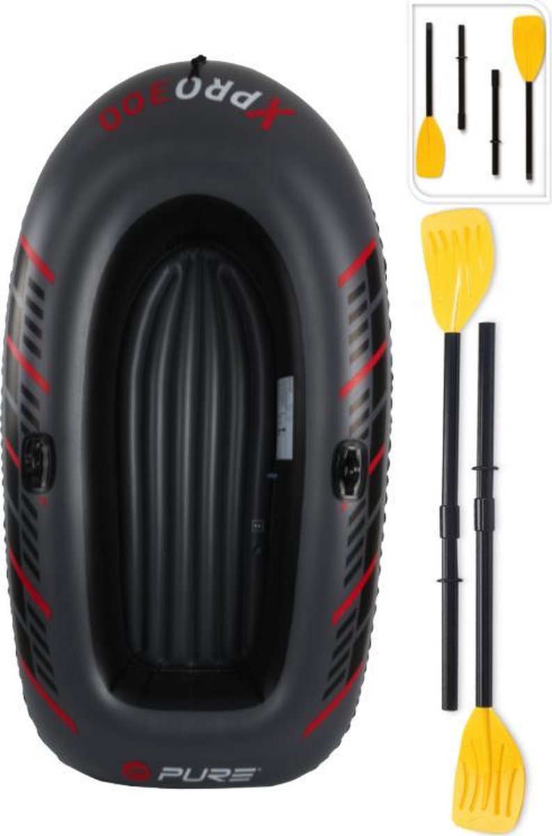 Pure 4 fun - Opblaasbare boot - Xpro 300 - Inclusief peddels - 2-3 persoonsboot - 0.51 PSI - Wateractiviteiten