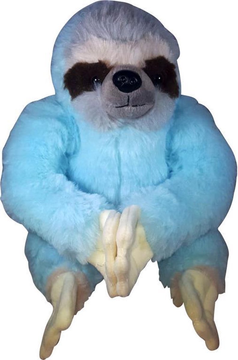 Pluche Knuffel Luiaard Blauw 30cm aap pluche apen