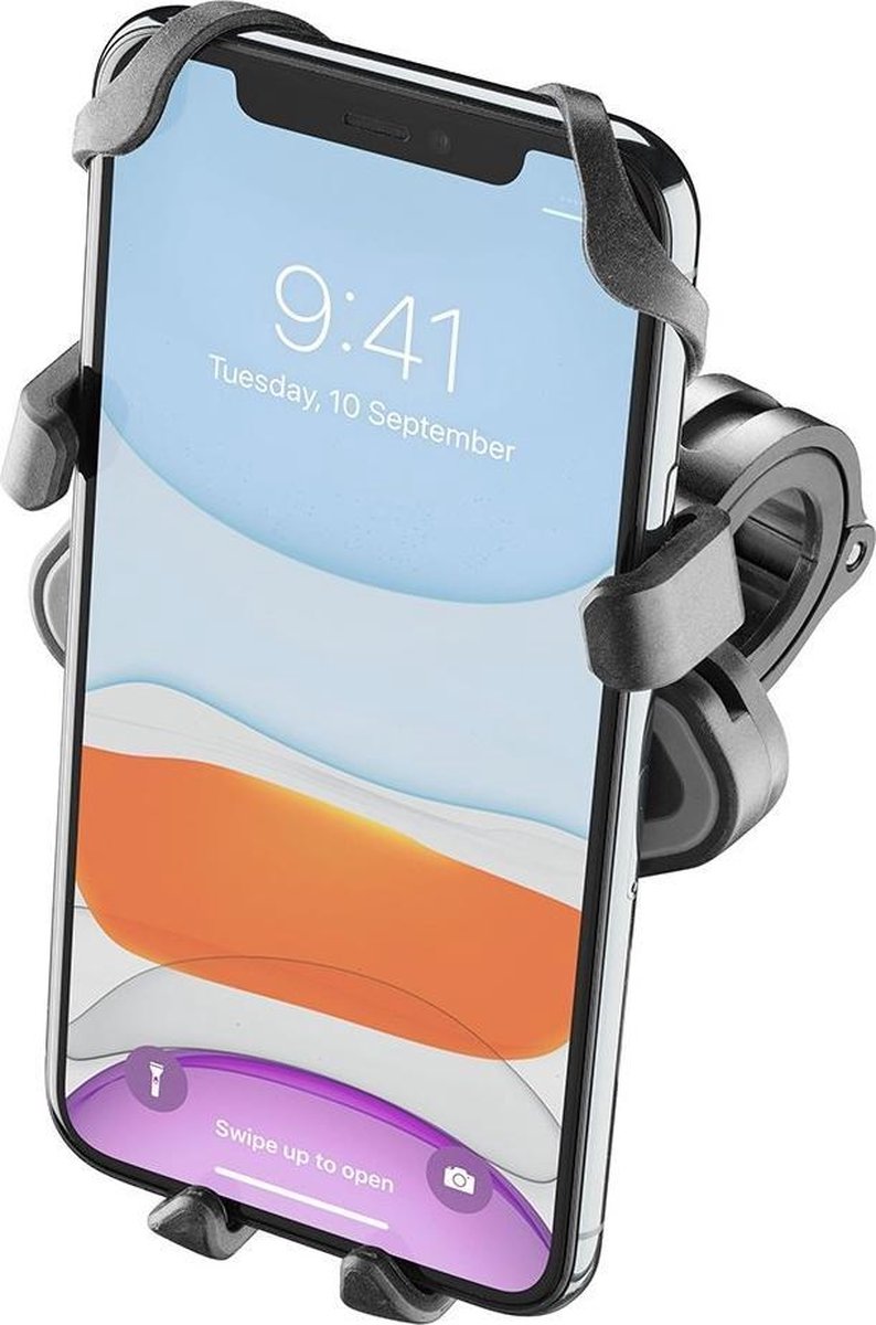 Interphone - Universele Smart Crab Telefoonhouder Fiets en Motor Stuur met Automatische Sluiting (max. 90mm)